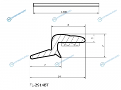 FL-2914BT Молдинг лобового стекла NISSAN MURANO 08-15