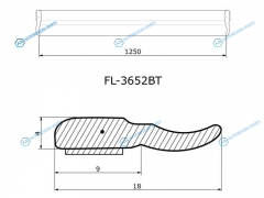 FL-3652BT Молдинг лобового стекла HYUNDAI SANTA FE 12-18