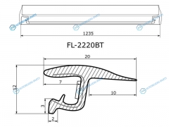 FL-2220BT Молдинг лобового стекла VOLVO S60V70XC70 00-09
