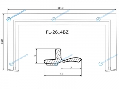 FL-2614-BZ Молдинг лобового стекла TOYOTA YARISVITZ 35D HBK 05-12