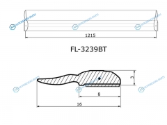 FL-3239BT Молдинг лобового стекла HYUNDAI SONATA YF 10-14