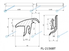 FL-2156BT Молдинг лобового стекла NISSAN CEFIRO A33 98-03NISSAN MAXIMA 98-06