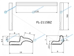 FL-2115BZ Молдинг лобового стекла VOLKSWAGEN GOLF V 03-08