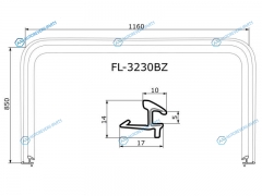 FL-3230BZ Молдинг лобового стекла BMW X1 E84 09-15