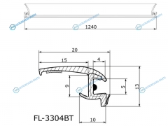 FL-3304BT Молдинг лобового стекла BMW X3 E83 03-10