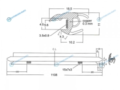 FL-802BT Молдинг лобового стекла HONDA ODYSSEY 95-99