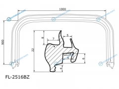 FL-2516BZ Молдинг лобового стекла HYUNDAI TUCSON 04-09