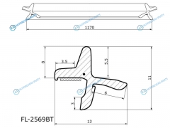 FL-2569BT Молдинг лобового стекла LEXUS GS300350430460 05-12