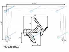 FL-2298BZV Молдинг лобового стекла TOYOTA COROLLA 00-06