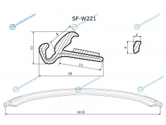 SF-W221 Молдинг лобового стекла нижний MERCEDES-BENZ S-CLASS W221 05-13