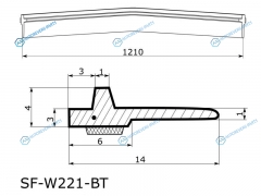 SF-W221-BT Молдинг лобового стекла верхний MERCEDES-BENZ S-CLASS W221 05-13