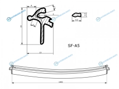 SF-A5 Молдинг лобового стекла (нижний) AUDI A5S5 09-16