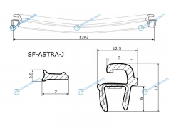 SF-ASTRA-J Молдинг лобового стекла нижний OPEL ASTRA J 45D HBKWGN 09-
