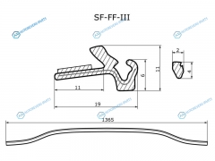 SF-FF-III Молдинг лобового стекла нижний FORD FOCUS III 45D 11-19