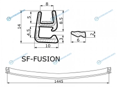 SF-FUSION Молдинг лобового стекла нижний FORD FUSION 02-12