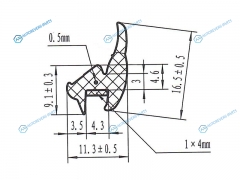 TD-10 Молдинг лобового стекла HONDA CR-V 06-12