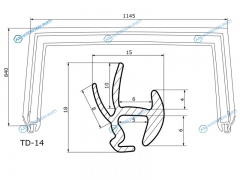 TD-14 Молдинг лобового стекла BMW 5-SERIESS E39 95-03