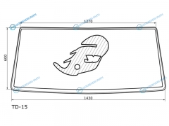 TD-15 Молдинг лобового стекла TOYOTA LAND CRUISER PRADO 87-09