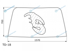 TD-18 Молдинг лобового стекла TOYOTA DYNAHIACETOYOACE 84-95