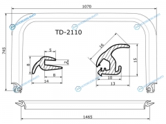 TD-2110 Молдинг лобового стекла ВАЗLADA 2110-2112 95-14
