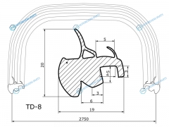 TD-8 Молдинг лобового стекла HYUNDAI SANTA FE 01-
