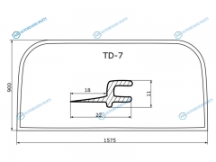 TD-7 Молдинг лобового стекла MERCEDES SPRINTER (HIGH CAB) 95-11