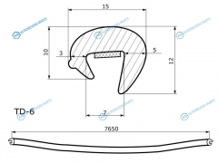 TD-6 Молдинг лобового стекла RENAULT MAGNUM TRUCK 91-13