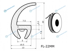 FL-22MM Молдинг универсальный - бухта 30 м.(цена за 1метр)