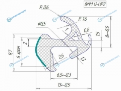 FL-8MM U-LIP2 CHROM Молдинг универсальный в бухте (U-LIP 2 лепестка) хромированная полоса бухта 30 м. (цена за 1метр)