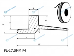 FL-17.5MM F4 Внутренний молдинг (подложка) бухта 30м (цена за 1метр)