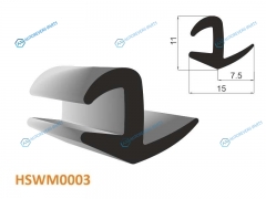 HSWM0003 Молдинг универсальный (тип 8 mm U-LIP) - бухта 30 м.(цена за 1метр)