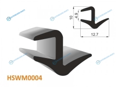 HSWM0004 Молдинг универсальный (тип FL-15.5MM U-LIP) - бухта 30 м.(цена за 1метр)