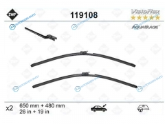 119108 Комплект щеток стеклоочистителя 650мм+480мм