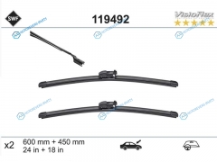 119492 Комплект щеток стеклоочистителя 600мм+450мм