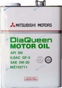 MZ102711 Масло моторное Mitsubishi DiaQueen SNGF-5 0W20. 4л