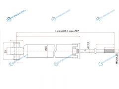 ST-48530-80421 Амортизатор задний TOYOTA COROLLAAURISRUMION 07- LH=RH