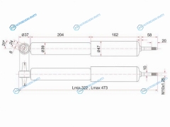ST-48500-29705 Амортизатор передний TOYOTA LITETOWNACE 2WD 98-01 LH=RH