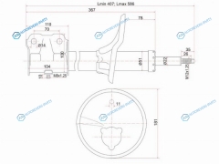ST-MN101957 Стойка передняя MITSUBISHI LANCER 03- LH=RH