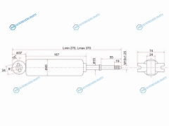 ST-MC120829 Амортизатор передний MMC CANTER FB501511DELICAL300PAJERO 86-HYUNDAI GALLOPER II 98- LH=RH