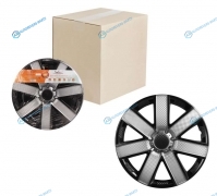 AWCC-14-23 Колпаки колесные 14 Гелакси Т. серебристыйчерный. карбон. компл. 2 шт.