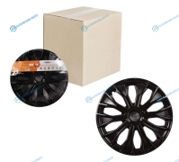 AWCC-14-17 Колпаки колесные 14 Волтек. черный глянец. карбон. компл. 2 шт.