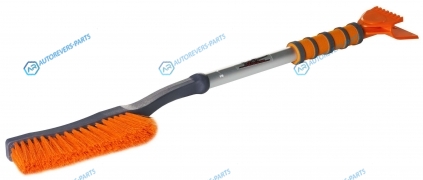 AB-R-03 Щетка от снега и льда с мягкой щетиной двойным скребком + скребок (80 см)