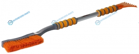 AB-R-04 Щетка от снега и льда с эрг-ной рукояткой мягкой щетиной + скребок (90см)