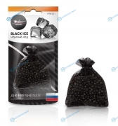 AFME031 Ароматизатор подвесной Мешочек с гранулами черный лед
