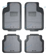 ACM-RCM-04 Ковры полимерные с отстегивающимся ковролином в салон автомобиля универсальные. цвет - серыйчерный. комплект из 4х ковров