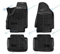 ACM-PS-14 Ковры в салон (3D с подпят.)для ВАЗ Нива (3 дв.) (Lada 4x4) компл. 4 шт.. выс. борт. полимер.. черн.