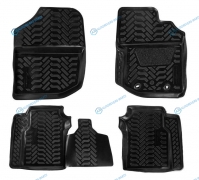 ACM-PS-33 Ковры в салон (3D с подпят.) для Honda Fit (RHD) (07-13) компл. 4 шт.. (крепеж). выс. борт. полимер.. черн.