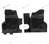 ACM-PS-15 Ковры в салон перед. (с перемычкой) для ГАЗель 2705. 3302 (в т.ч. 4X4). Бизнес (95-) компл. 2 шт.. выс. борт. полимер.. черн.