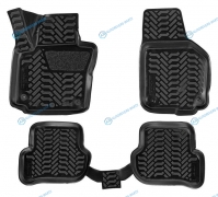 ACM-PS-62 Ковры в салон (3D с подпят.) для Skoda Yeti (09-) компл. 4 шт.. (крепеж). выс. борт. полимер.. черн.