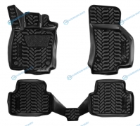 ACM-PS-60 Ковры в салон (3D с подпят.) для Skoda Octavia (A7) (13-) компл. 4 шт.. (крепеж). выс. борт. полимер.. черн.